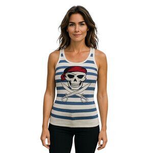 Calixta Striped Pirate Cashmere Blend  Size S Tank Top X-Cindyana Santangelo